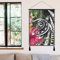 Hawaii Polynesian Turtle Tropical Hibiscus Plumeria Hanging Poster - AH - Polynesian Pride