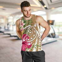 Hawaii Polynesian Turtle Tropical Hibiscus Plumeria Tank Top - Gold - AH - Polynesian Pride