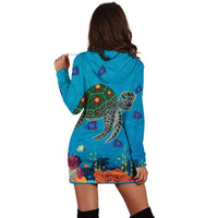 Hawaii Sea Cartoon Hoodie Dress - AH - Polynesian Pride