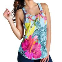 Hawaii Sea Turtle Hibiscus Kanaka Racerback Tank - AH - Polynesian Pride