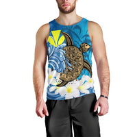 Hawaii Sea Turtle Plumeria Coconut Tree Tank Top - AH Black - Polynesian Pride