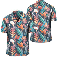 Hawaii Seamless Tropical Flower Hawaiian Summer Hawaiian Shirt Unisex Black - Polynesian Pride