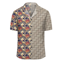 Hawaii Seamless Tropical Flower Plant And Leaf Pattern Background Lauhala Moiety Hawaiian Shirt - Polynesian Pride