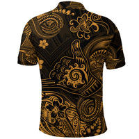 Hawaii Shaka Polynesian Polo Shirt Unique Style Gold LT8 - Polynesian Pride
