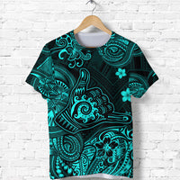 Hawaii Shaka Polynesian T Shirt Unique Style Turquoise LT8 - Polynesian Pride