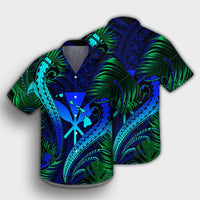 Hawaii Shark Polynesian Tropical Hawaiian Shirt - Blue - AH - Polynesian Pride