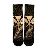Hawaii Shark Polynesian Tropical Crew Socks - Gold - AH - Polynesian Pride