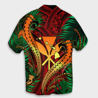 Hawaii Shark Polynesian Tropical Hawaiian Shirt - Red - AH - Polynesian Pride