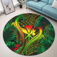 Hawaii Shark Polynesian Tropical Round Carpet - Reggae - AH - Polynesian Pride