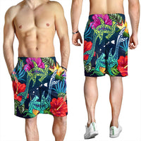 Hawaii Shark Tropical Color Men's Shorts - AH - Polynesian Pride