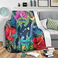 Hawaii Shark Tropical Color Premium Blankets - AH - Polynesian Pride