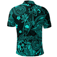 Hawaii Surfing Polynesian Polo Shirt Unique Style Turquoise LT8 - Polynesian Pride