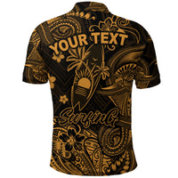 Custom Hawaii Surfing Polynesian Polo Shirt Unique Style Gold LT8 - Polynesian Pride
