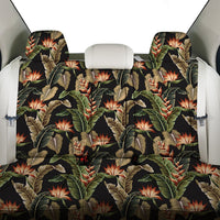 Hawaii Tropical Floral Vintage Strelitzia Flower Banana Leaves Back Seat Cover - Polynesian Pride