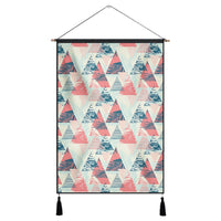 Hawaii Tropical Leaf Triangle Pattern Hanging Poster - AH- Hanging Poster 43 x 65 cm Cotton And Linen - Polynesian Pride