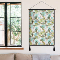 Hawaii Tropical Watercolor Palm Tree Leaf Hanging Poster - AH- Hanging Poster 50 x 75 cm Cotton And Linen - Polynesian Pride