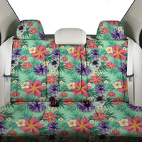 Hawaii Tropical flower, blossom cluster seamless pattern Tropical Flowers Palm Leaves Plant And Leaf Back Seat Cover - Polynesian Pride