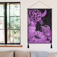 Hawaii Turtle Hanging Poster Polynesian Hibiscus Art Pink - AH - Polynesian Pride
