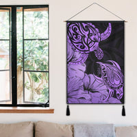 Hawaii Turtle Hanging Poster Polynesian Hibiscus Art Violet - AH - Polynesian Pride