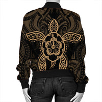 Hawaii Turtle Fixed Gold Bomber Jacket AH - Polynesian Pride