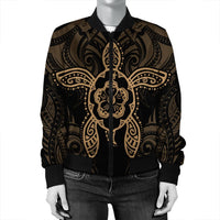 Hawaii Turtle Fixed Gold Bomber Jacket AH - Polynesian Pride