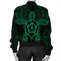 Hawaii Turtle Fixed Green Bomber Jacket AH - Polynesian Pride