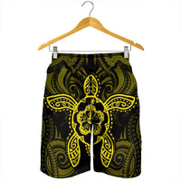 Hawaii Turtle Fixed Yellow Men's Shorts AH - Polynesian Pride