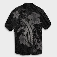 Hawaii Turtle Flower Polynesian Hawaiian Shirt - Gray - AH - Polynesian Pride