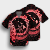 Hawaii Turtle Hibiscus Map Polynesian Hawaiian Shirt Red - AH - Polynesian Pride