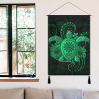 Hawaii Turtle Hibiscus Polynesian Hanging Poster - Full Style - Green - AH - Polynesian Pride
