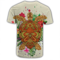 Hawaii Turtle Life Hibiscus Design T Shirt - Polynesian Pride