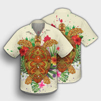 Hawaii Turtle Life Hibiscus Design Hawaiian Shirt - AH - Polynesian Pride