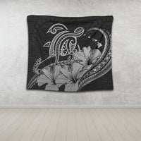 Hawaii Turtle Map Polynesian Tapestry Safety Gray - AH - Polynesian Pride