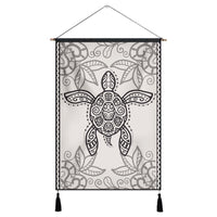 Hawaii Turtle Pattern Hanging Poster - AH Hanging Poster Cotton And Linen - Polynesian Pride