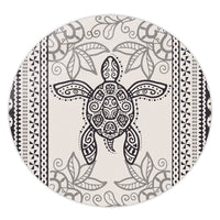 Hawaii Turtle Pattern Round Carpet - AH Round Carpet Luxurious Plush - Polynesian Pride