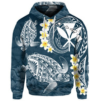 Custom Hawaii Turtle Plumerian Polynesian Hoodie Sease Style - Polynesian Pride
