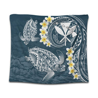 Hawaii Turtle Plumerian Polynesian Tapestry - Sease Style - AH Wall Tapestry Black - Polynesian Pride