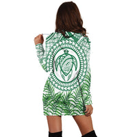 Hawaii Turtle Polyneian Palm Tree Leaf Hoodie Dress - AH - Polynesian Pride