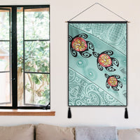 Hawaii Turtle Swimming Tribal Polynesian Hanging Poster - AH - Min Style - Polynesian Pride