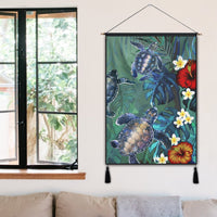 Hawaii Turtle Tropical Art Hanging Poster - Hela Style - AH - Polynesian Pride