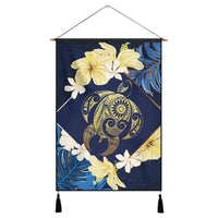 Hawaii Turtle Tropical Hanging Poster - Taha Style - AH Hanging Poster Cotton And Linen - Polynesian Pride