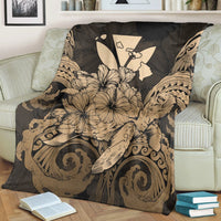Hawaii Turtle Wave Polynesian Premium Blankets - Hey Style Gold - AH - Polynesian Pride