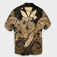 Hawaii Turtle Wave Polynesian Hawaiian Shirt - Hey Style Gold - AH - Polynesian Pride