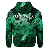 Custom Hawaii Turtle Wave Polynesian Hoodie Hey Style Green Pastel AH - Polynesian Pride