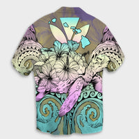 Hawaii Turtle Wave Polynesian Hawaiian Shirt - Hey Style Yellow - AH - Polynesian Pride