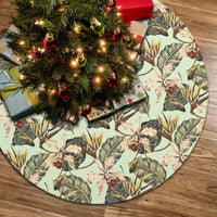 Hawaii Vintage Tropical Jungle Leaves Orchid Bird Tree Skirt - Polynesian Pride