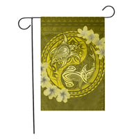 Hawaii Yin Yang Turtle Shark Hibiscus Plumeria Flag - Yellow - AH - Polynesian Pride