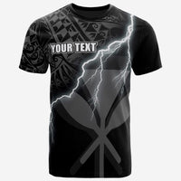 Hawaii Custom T Shirt Kanaka Maoli Lighting Thunder Unisex Black - Polynesian Pride