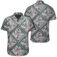 Hawaiian Shirt - Exotic Tropical Flowers In Pastel Colors Shirt Unisex Black - Polynesian Pride