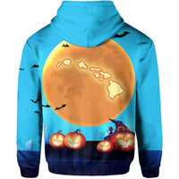 Hawaii Halloween Pineapple Zipper Hoodie - Polynesian Pride